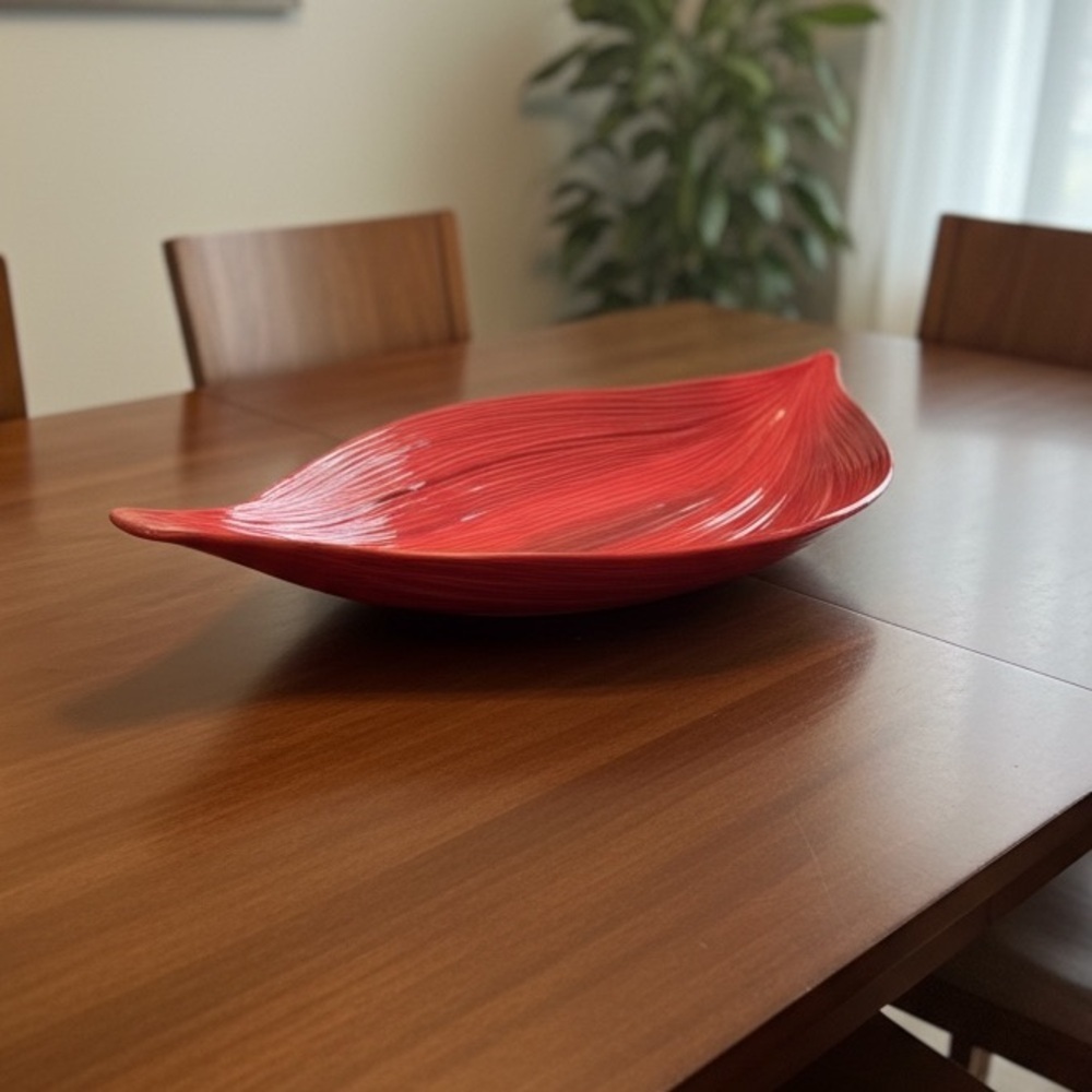 Laurie Gates Anna Bloom leaf plate, spectacular, food safe, difficult to find
